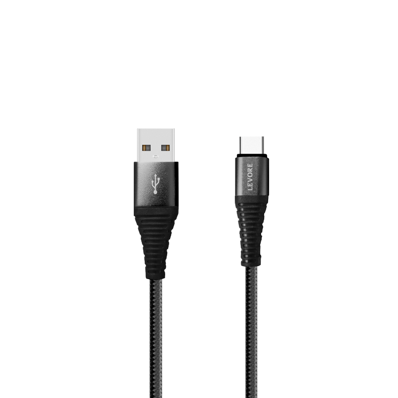 سلك شاحن ليفوري USB الى Type-C بطول 1.8 م نايلون -...