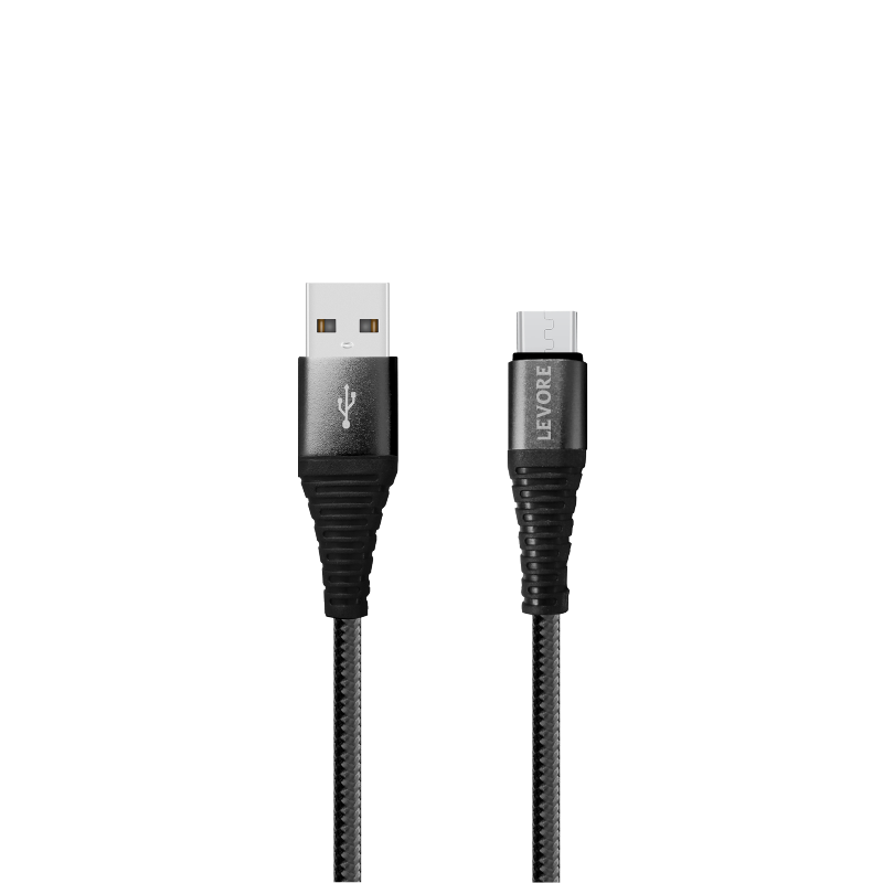 سلك شاحن ليفوري مايكرو USB بطول 1.8 م نايلون - اسو...